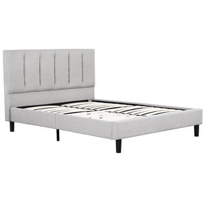 primo international harper full wood and solid wood platform bed in gray