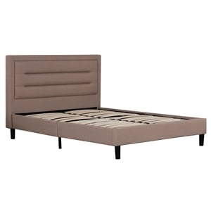 primo international olivia full wood fabric upholstered platform bed in natural