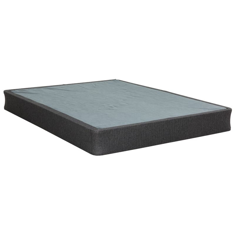 Primo International Delta Full Fabric Upholstered Folding Foundation in Gray
