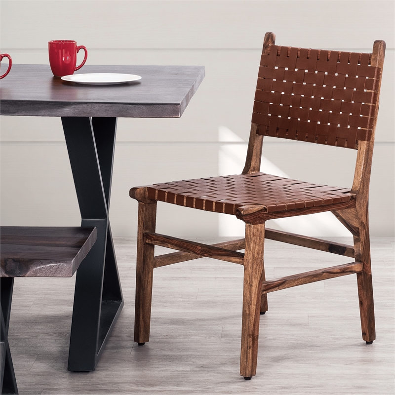 Primo International Orson Modern Wood Dining Chairs in Brown (Set of 2)