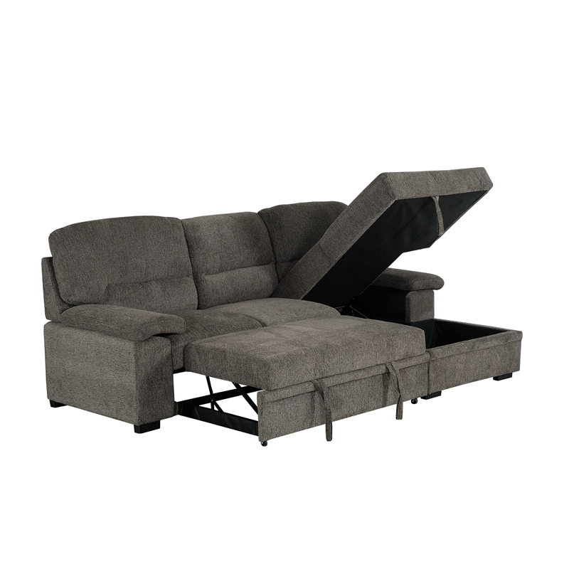 Primo International Parkview Metal Foam Solid Wood with Storage in Gray