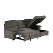 Primo International Parkview Metal Foam Solid Wood with Storage in Gray