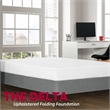 Primo International Delta Twin Fabric Upholstered Folding Foundation in Gray