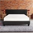 Primo International Speedy Full Wood and Fabric Platform Bed Frame in Stone