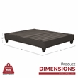 Primo International Speedy Full Wood and Fabric Platform Bed Frame in Stone