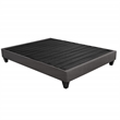 Primo International Speedy Queen Wood and Fabric Platform Bed Frame in Stone