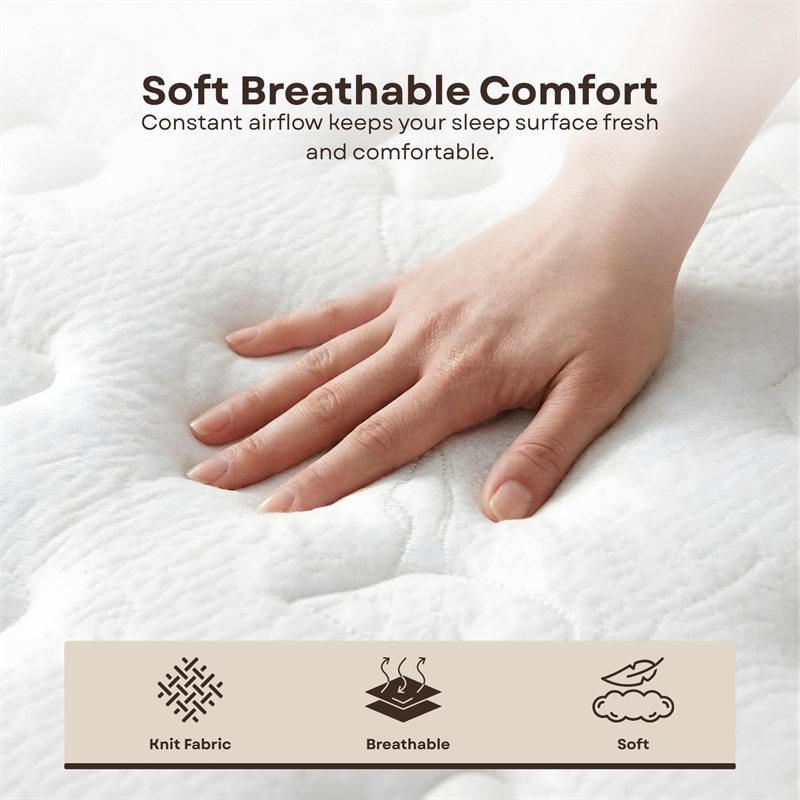 Primo International Solar 9in Polyurethane Full Mattress in White