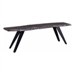 Primo International Wexford Modern Wood and Metal Dining Bench in Gray