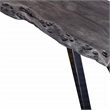 Primo International Wexford Modern Wood and Metal Dining Bench in Gray