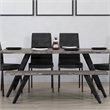 Primo International Wexford Modern Wood and Metal Dining Bench in Gray