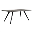 Primo International Wexford Modern Wood and Metal Dining Table in Gray