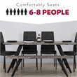 Primo International Wexford Modern Wood and Metal Dining Table in Gray