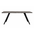 Primo International Wexford Modern Wood and Metal Dining Table in Gray