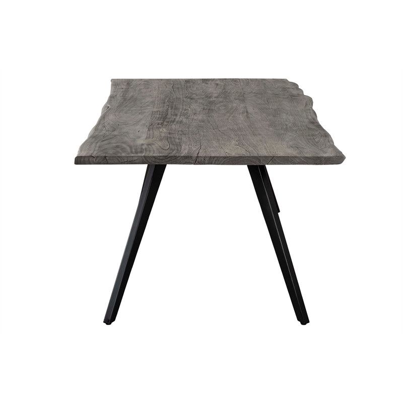 Primo International Wexford Modern Wood and Metal Dining Table in Gray