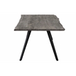 Primo International Wexford Modern Wood and Metal Dining Table in Gray