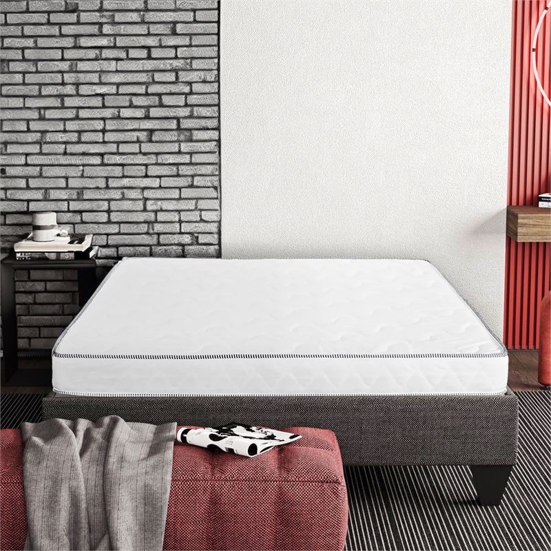 Primo International Suri 6in Polyurethane Full Mattress in White