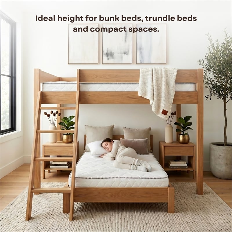 Primo International Suri 6in Polyurethane Full Mattress in White
