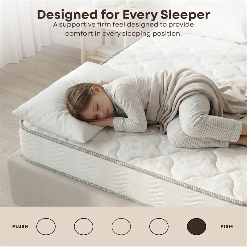 Primo International Suri 6in Polyurethane Full Mattress in White