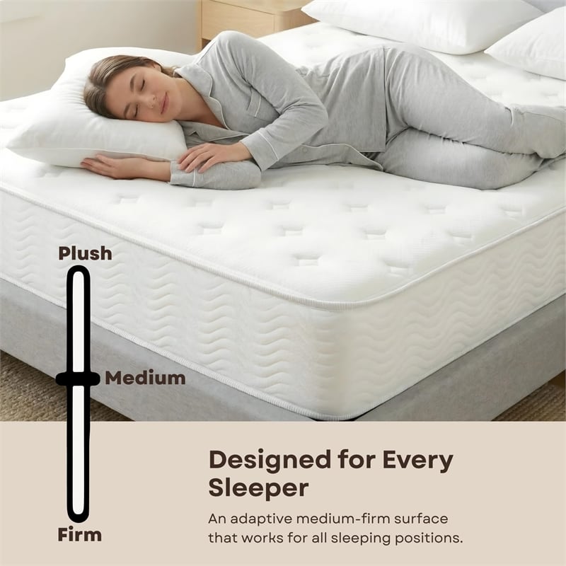 Primo International Solar 9in Polyurethane King Mattress in White