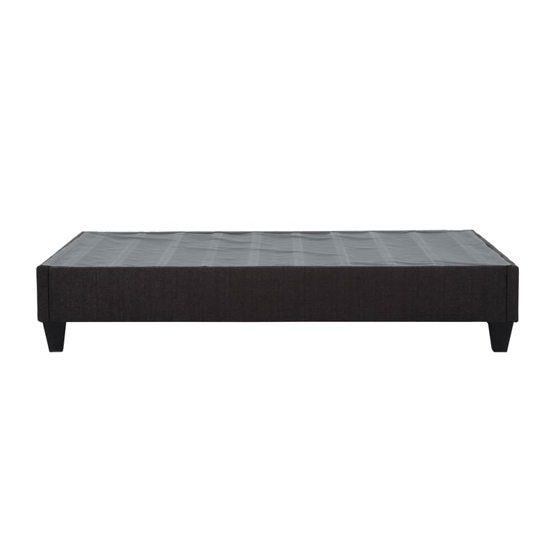 Primo International Carter King Fabric Upholstered Platform Bed Frame in Gray