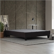 Primo International Carter King Fabric Upholstered Platform Bed Frame in Gray