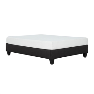 Primo International Carter Twin Fabric Upholstered Platform Bed Frame in Gray