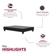 Primo International Carter Full Fabric Upholstered Platform Bed Frame in Gray