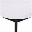 Pearce 31 in. White Marble Topped Pedestal Coffee Table with Solid Wood Base