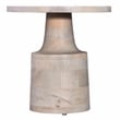 Capri White Mango Wood Pedestal Side Table Elegant Design with Natural Grain