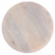 Capri White Mango Wood Pedestal Side Table Elegant Design with Natural Grain