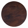 Orrick Brown Wood Round Pedestal Side Table Mango Wood with Geometric Design