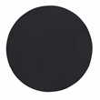 Natoli Brown Wood Round Pedestal Side Table with Black Finish Sculpted Design
