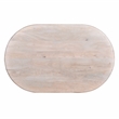 Bennett Wood Oval Side Table Oak White Finish Rustic Charm with Modern Elegance