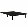 ZenBase Black Upholstered Twin Platform Bed Frame with Steel Construction