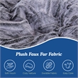 Sealy Bala 5ft Gray Faux Fur Memory Foam Bean Bag with Shredded Foam