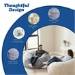 Sealy Bala 5ft Gray Faux Fur Memory Foam Bean Bag with Shredded Foam