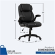 Sealy Atlas Ergonomic Swivel Office Chair with FlipUp Arms