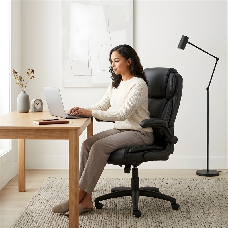 Sealy Atlas Ergonomic Swivel Office Chair with FlipUp Arms