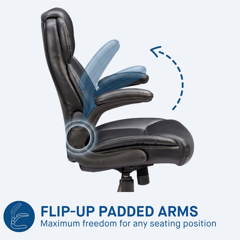 Sealy Atlas Ergonomic Swivel Office Chair with FlipUp Arms