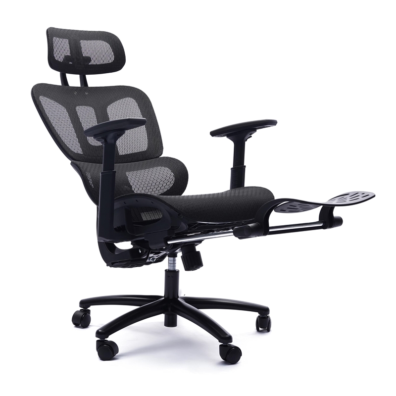 Sealy Huxley Adjustable Ergonomic Black Mesh Office Chair Metal & Plastic frame