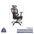 Sealy Huxley Adjustable Ergonomic Black Mesh Office Chair Metal & Plastic frame