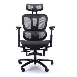 sealy huxley adjustable ergonomic black mesh office chair metal & plastic frame