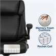 Sealy Kronos Black PU High Back Office Task Chair with Plywood Base