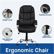 Sealy Kronos Black PU High Back Office Task Chair with Plywood Base