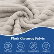 Sealy Redd Taupe Corduroy Memory Foam Bean Bag Sofa with Shredded Foam