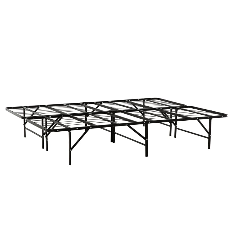 UltraBase Cal King Mattress Foundation Bed Frame - Durable Black Steel Design