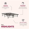 UltraBase Cal King Mattress Foundation Bed Frame - Durable Black Steel Design