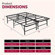 UltraBase Cal King Mattress Foundation Bed Frame - Durable Black Steel Design