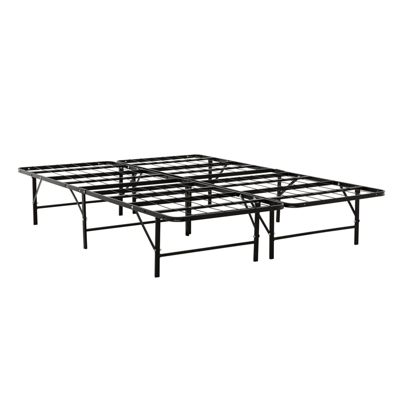 UltraBase Full Mattress Foundation Bed Frame - Durable Black Steel Design