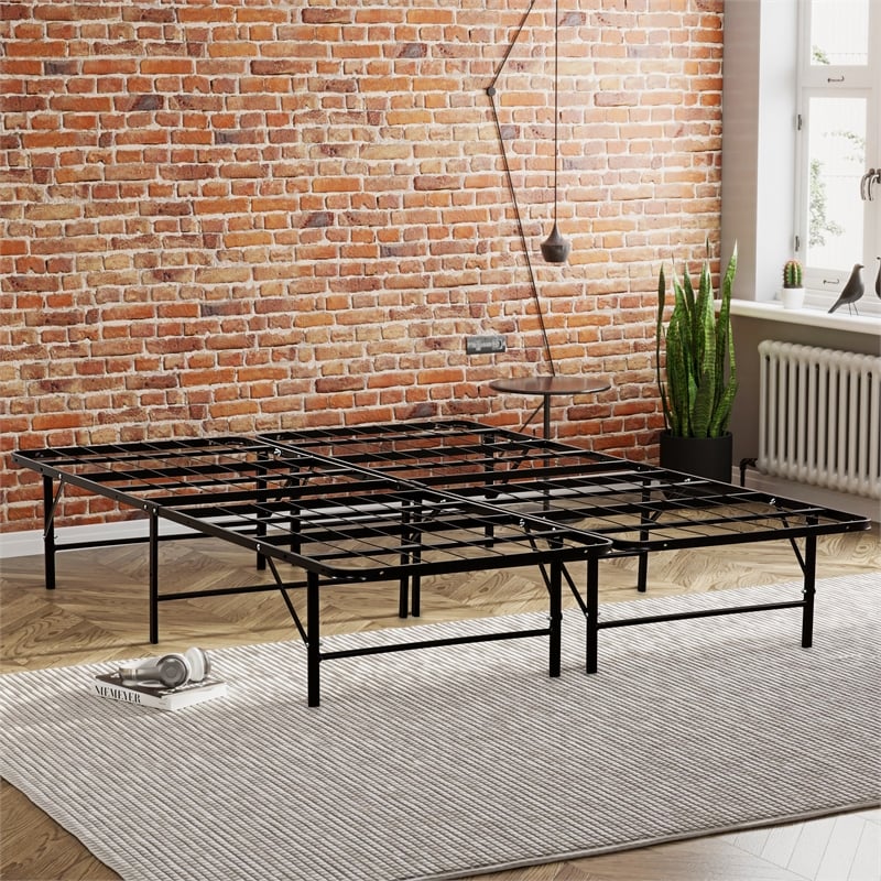 UltraBase Twin XL Mattress Foundation Bed Frame - Durable Black Steel Design